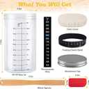 40oz/1200ml Sourdough Starter Kit Extra Thermometer Strips and Breathable Covers Included in Sourdough Starter Jar A Perfect Sourdough Bread Starter Kit for Beginners to Expert