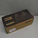 HASKO Suction Cup Shower Caddy Basket for Shampoo, Shower Suction Shelf Organizer, Basket with Soap Holder and Hooks, Stainless Steel Shampoo Holder for Bathroom Storage, Chrome