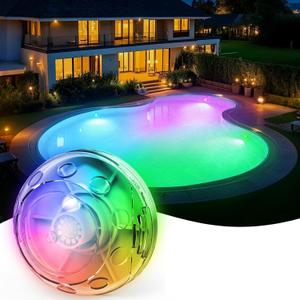 CECEFIN Return Jet Pool Lights - Underwater Light for Above Ground/Inground Pool, 7 RGB Color Changing, IP68 Submersible LED Light Waterproof, for Swimming Decoration, Summer Party Water Fun