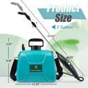 2 Gallon Battery Powered Garden Sprayer, Electric Sprayer with USB Rechargeable Handle, 3 Mist Nozzles, Retractable Wand, Water Pump Sprayers with Adjustable Shoulder Strap for Yard, Lawn and Garden