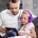 ELECDER i45 Headphones Wired, On-Ear Kids Headphones with 1.5M No-Tangle Cord, Foldable Portable Stereo 3.5mm Headset for School Kids Teens, Smartphones Tablet Computer Laptop, Airplane Travel, Black