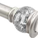 Shower Curtain Rod 27 to 86 Inch,1 Inch Diameter Shower Rod for Bathroom, No Drilling Tension Curtain Rod for Window, Adjustable Spring Tension Rod,No Drilling,No Rust,Silver