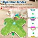 2 x Interactive Cat Toys Rechargeable, Hide and Seek Kitten Toy with Touch Activated, Moving Concealed Feather, Tumbler Toy Design, Automatic Cat Toys for Indoor Cats to Chase and Exercise (Green)