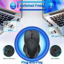 Mouse for MacBook Bluetooth Wireless Mouse Laptop MacBook Air Mac Pro Silent Rechargeable PC iPad Optical Mouse with Jiggler Dual Mode Switch Bluetooth 5.2/3.0 and 2.4GHz USB Type-C Receiver ROSE GOLD