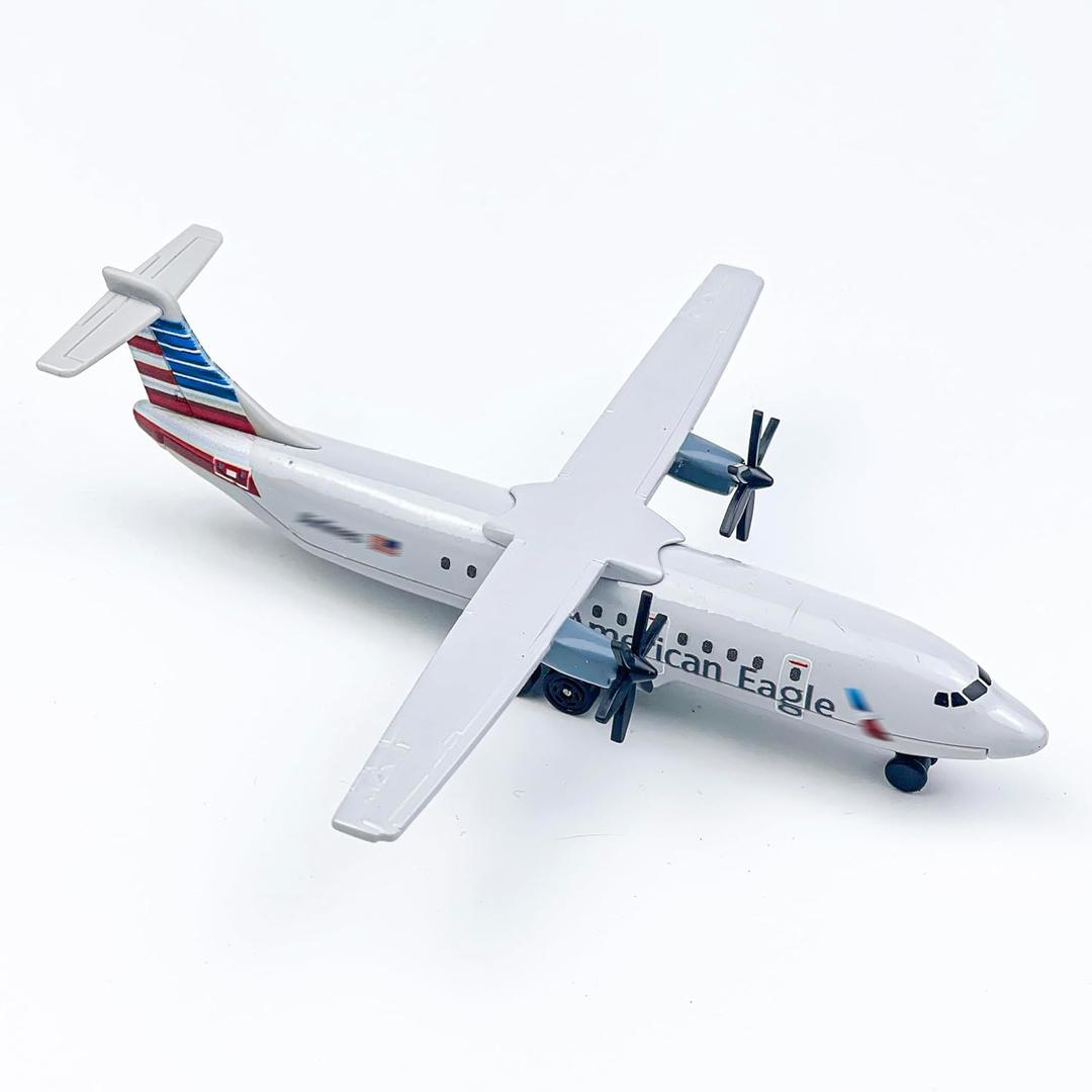 Die-Cast Propeller American Airplane Model  6 Inch Alloy Plane with Rolling Wheels  Miniature Aircraft Collectors & Aviation Enthusiasts
