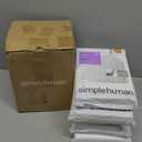 Simplehuman 100pk Custom-Fit Garbage Can Liners, White, 30L, 8 Gal, Thick Plastic, Unscented