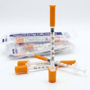 3 x 0.3mL(.3cc) 31G 5/16" (8mm) Syringes, Disposable, Individually Wrapped and Sterilized, Pack of 20. Smooth Plunger, Triple Sharpened, Lubricated