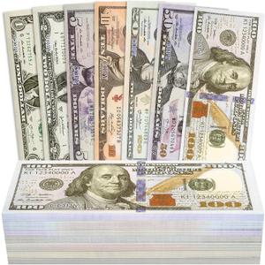 350Pcs Movie Prop Money Play Money Props Set for Film Making, Theatrical Productions & Creative Play Party Photobooth Props