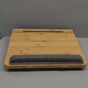 SANJIMO Adjustable Lap Desk for Laptop with Cushion, Bamboo Laptop Stand with AntiSlip Strip Tablet Phone Holder, Fits up to 15.6 inch or 14 inch with Mouse Space