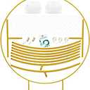 LANGXUN 7.2ft Gold Metal Round Balloon Arch kit, Backdrop Circle Stand Arch Frame for Wedding Birthday Party Decoration, Graduation Decorations and Baby Shower Photo Background