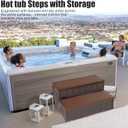Hot Tub Steps, Outdoor Spa Steps with Storage, Non-Slip & Sturdy Hot Tub Stairs, 36 Inches Long