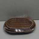 Hedume Set of 3 Wicker Baskets, Bread Baskets Sets, Tabletop Food Serving Baskets Trays, Handwoven Storage Basket Bin, Fruit Vegetables Sundries Storage Basket for Home, Restaurant, Bakery