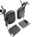 Wheelchair elevating Leg Rests, with Padded Calf pad, Composite Footplates, Compatible with Reclining and Standard Wheelchair, Transport Chair. Universal Replacement Parts, (1 Pair)