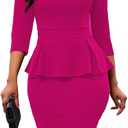 Women's Bodycon Pencil Dress Church Teacher Office Modest Business Wear to Work Sheath Suiting Dresses (X-Large)