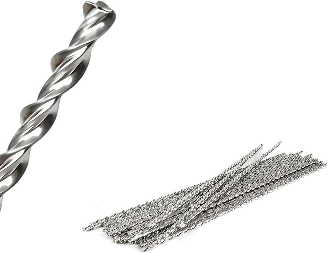 10 Pack Helical Stitching Tie, 1/4" x 40" 304 Stainless Steel Crack Repair for Wall Restoration, Compatible with Brick Block and Stone Masonry