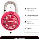 Master Lock 1530DCM School or Gym Locker Lock Combination Padlock, Back to School Essential, Pack of 1 