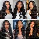 BrittyHair Body Wave Lace Front Wigs Human Hair 13x4 HD Transparent Lace Front Human Hair Wigs for Women 180% Density Black Human Hair Wigs Pre Plucked with Baby Hair Hairline (26inch)