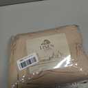 Linen Home 100% Cotton Percale Sheets King Size, Light Taupe, Deep Pocket, 4 Pieces Set - 1 Flat, 1 Deep Pocket Fitted Sheet and 2 Pillowcases, Crisp Cool and Strong Bed Linen