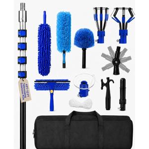 Ceiling Fan Cleaner Dusters with Telescoping Extension Pole Up to 20 Feet, 12 FT
