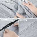 Bean Bag Chair for Adults 5FT,Soft Removable Cover for Teens/Girls Bedroom,Fluffy Giant Round Floor Beanbag Lounger Chairs (No Filler,Light Gray)