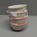 Maxdot 4 Pcs Pink Bow Ceramic Bowls Set 10oz Cute Bowls Aesthetic Under Glaze Dinnerware for Kitchen Kitchen, Dining, & Serving, Decorative Porcelain Dishes for Couples, Families, Daily Use & Gifting