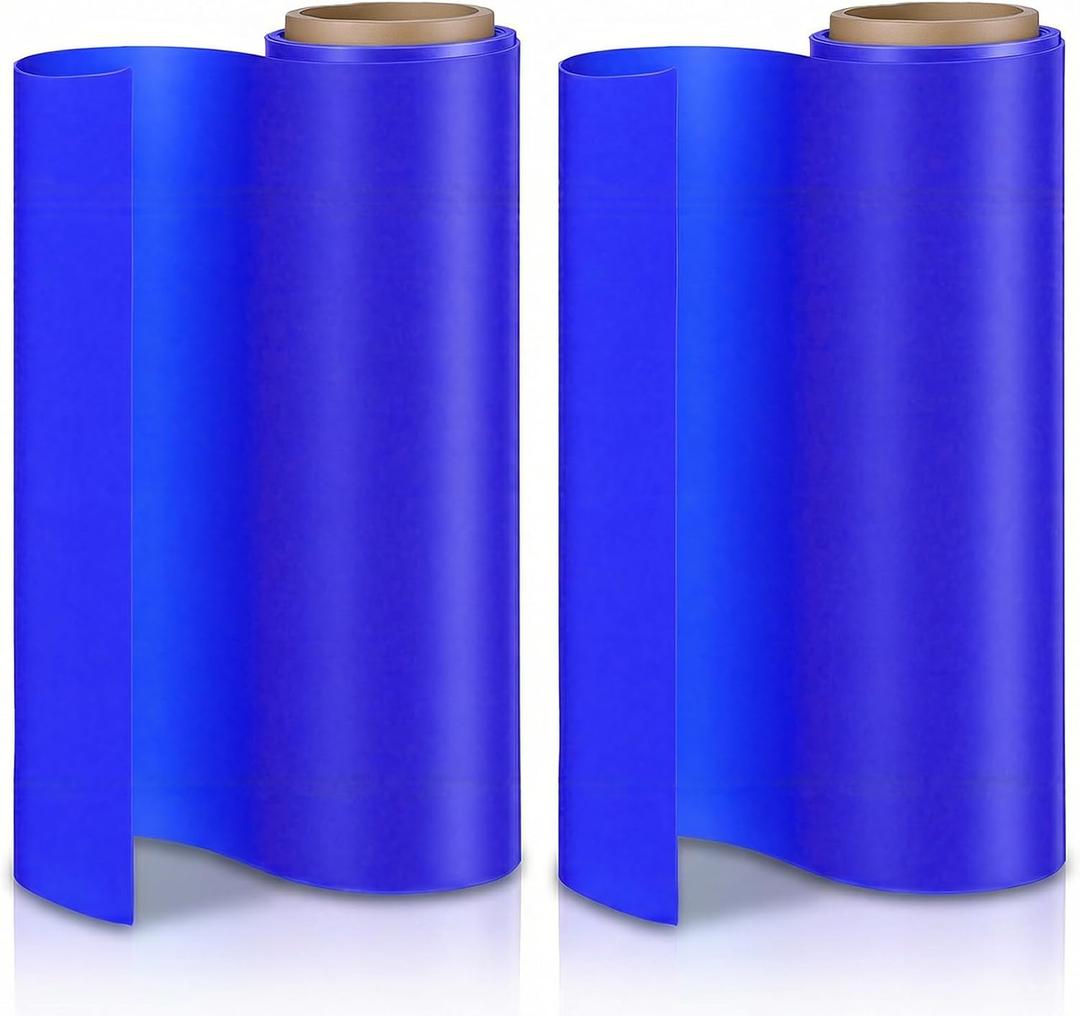 2 Rolls Non Slip Material Roll, 8" x 3.25 ft Blue Silicone Grip Non Slip Mat, Cut to Size Mat Large Table Pads for Eating Aids, Baking, Crafts, Table, Counter, Drawer or Any Surface