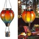 Hot Air Balloon Solar Lantern, Solar Powered Hot Air Balloon Lights Outdoor Hanging Solar Lanterns Waterproof for Garden Porch Yard Patio Pathway Decorations