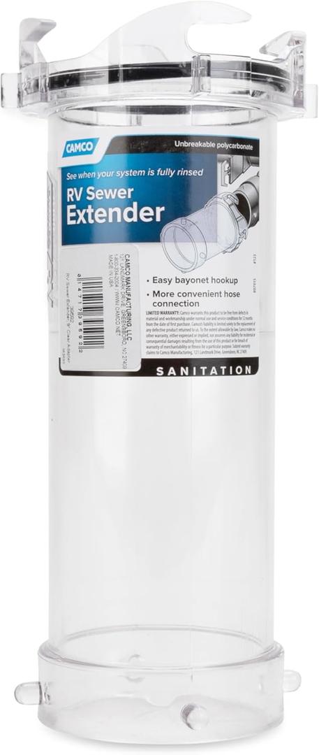 Camco 39592 9" Clear Sewer Hose Adapter