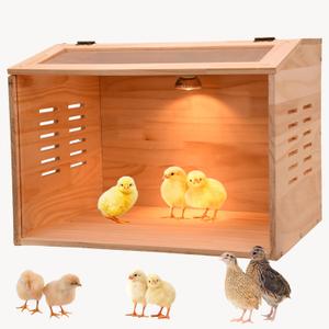 Brooder Box for Chicks, 3-8 Chicken Heater, Poultry Brooder With Heaters for Baby Chicks, Ducks, Quail Birds (15.7*12*12 inch)