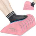 TALSTILA Foot Rest for Under Desk at Work, Footrest with Warm Plush Feet Pocket, Ergonomic Foam Foot Stool, Under Desk Footrests, for Office Desks & Office Chair - Back & Leg Pain Relief (Single Layer, Pink)