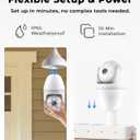 2K Light Bulb Camera, 5G/2.4G Wireless Outdoor Camera, Light Bulb Security Camera with AI Human Detection, Color Night Vision, Motion Alerts, 2-Way Audio, Works with Alexa, Easy Installation