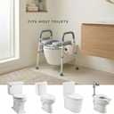 Toilet Seat Risers for Seniors Bedside Commode for Elderly Width and Height Adjustable Raised Toilet Seat with Handles for Elderly Handicap, Elevated, Pregnant, Fit Any Toilet Heavy Duty Up to 400lbs