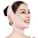 Chin Strap for Sleeping, Adjustable Chin Strap, Jaw Strap, Jawline Shaper, V Line Lifting Mask, Pink, M