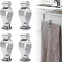 Aieve 4 Pcs Stainless Steel Towel Clips,Hand Towel Clips for Kitchen or Bathroom, Towel Holder Clips for Towel Rack,Oven Handle, Dishwasher, Stove