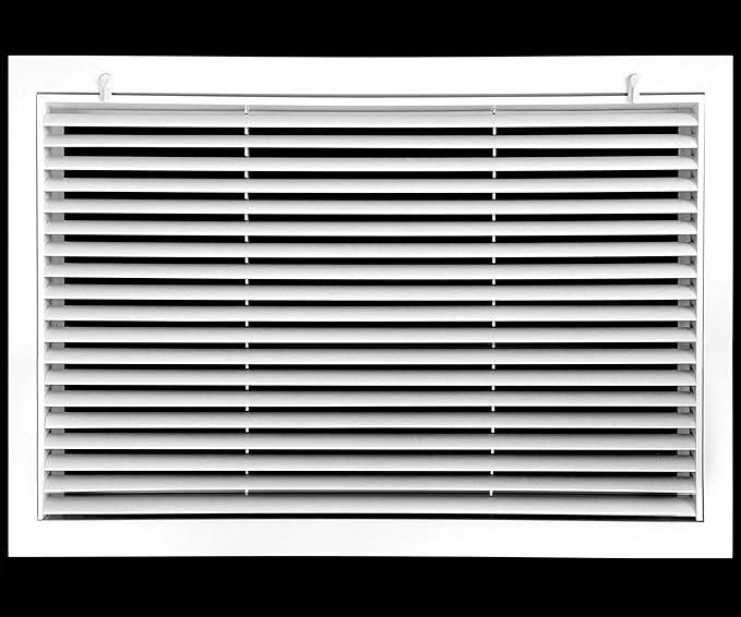 25" X 16" Aluminum Return Grille - Easy Air Flow - Linear Bar Grilles [Outer Dimensions: 26.5"w X 17.5"h]
