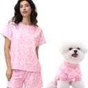 XPUDAC Matching Dog and Owner Clothes Dog Pajamas for Small Medium Dogs Stretchable Pet Onesies, Owner and Doggie Pjs are Sold Separately, L