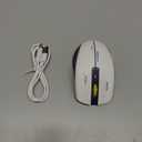 RAPIQUE Bluetooth Wireless Mouse - (BT1/BT2+USB) Tri-Mode High Performance, Rechargeable, Multi-Device Compatible with PC/Laptop/Computer/MacBook/iPad Air Pro (Blue and White)
