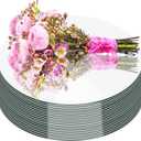 18PCS Round Mirror Tray for Table Centerpieces No Glass Acrylic Circle Wall Mirror Candle Plate Mirror Tiles for DIY Crafts Wedding Valentine Christmas Party Decorations (10inch/25cm)