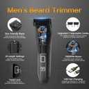 Beatslm Manscape Beard Trimmer for Men, Groin & Body Hair Trimmer, Ball Shaver, Nose Hair Clippers, All-in-One IPX7 Waterproof Men's Wet/Dry Groomer Kit, Rechargeable with Travel Case, LED Display