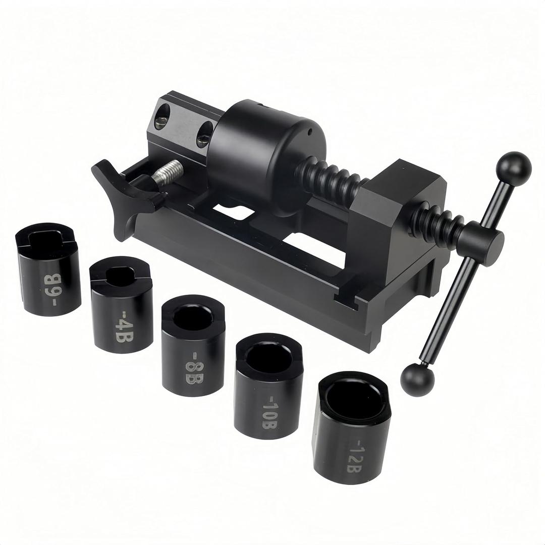 Fuel Line Fittings Installation Tool Set with 4AN 6AN 8AN 10AN 12AN Connector, Auto Hose Pipe Fuel Line Installation/Removal Tool Kit, AN Hose Fitting Connect/Disconnect Tools