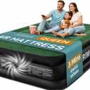 CHERIMOR Queen Air Mattress with Built-in Pump, 18" Raised Comfort, 800lbs Heavy-Duty Support, Anti-Sag Horizontal Beam, Leak-Resistant Design, 3-Min Fast Inflation Blow Up Bed for Guests & Camping