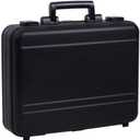 Aluminum Briefcase 18.1X13.8X4.5 Inch Metal Toolkit Box Family Medical Case Cash Suitcase Equipment Electronic Instruments Case with Foam (Black)