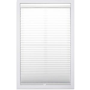 DEZ FURNISHINGS Cordless 1" Light Filtering Pleated Shade, Fabric, 58"W x 72"H, White