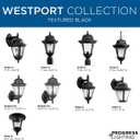 Progress Lighting P5862-31 1-Light Cast Wall Lantern with Clear Seeded Glass, Textured Black