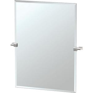 Gatco 4389S Bleu Rectangle Wall Mirror, Satin Nickel, 31.5-inch