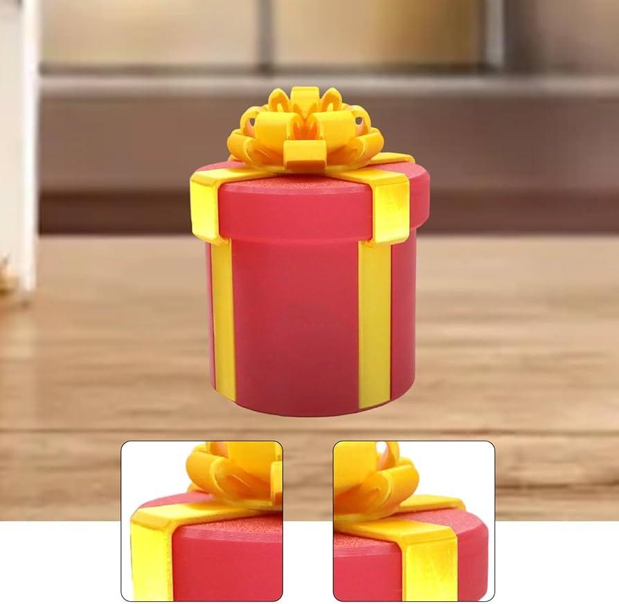 Annoying Nested Screw Gift Box, Annoying Gift Box, 10 Layer Reusable Prank Gifts Boxes for Cash and Small Surprises,Funny Money Puzzle Cash Gift The Prank, Christmas & Fun Party(Red Gold)