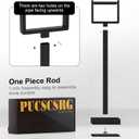 Black Toilet Paper Holder StandStainless Steel Toilet Paper Holder Free StandingStable Weighted Base Floor Tissue Roll Holder for BathroomModern Pivoting Toilet Paper Stand