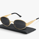 livho 2025 Trendy Oval Sunglasses - Stylish Polarized Shades for Everyday - Retro Metal Frames