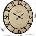 TOKCLOCKS Large 30 Inch Vintage Farmhouse Wall Clock with Wood&Metal Frame