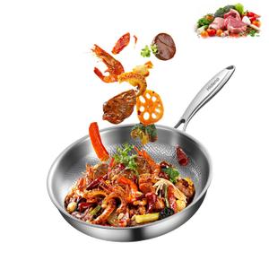 hideno Titanium Pan Frying Pans for Cooking Non Stick with Lid 11.81in Upgraded Non-toxic Pro Cookware Grill Pot for Stove Tops Camping Skillet Extreme Heat-Resistant Lasts (Without lid, 10.23in)